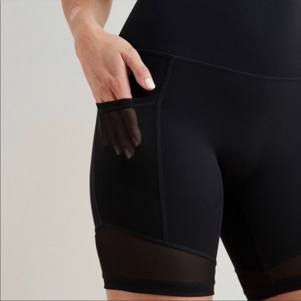 Aerie Move Mesh High Waisted Bike Shorts